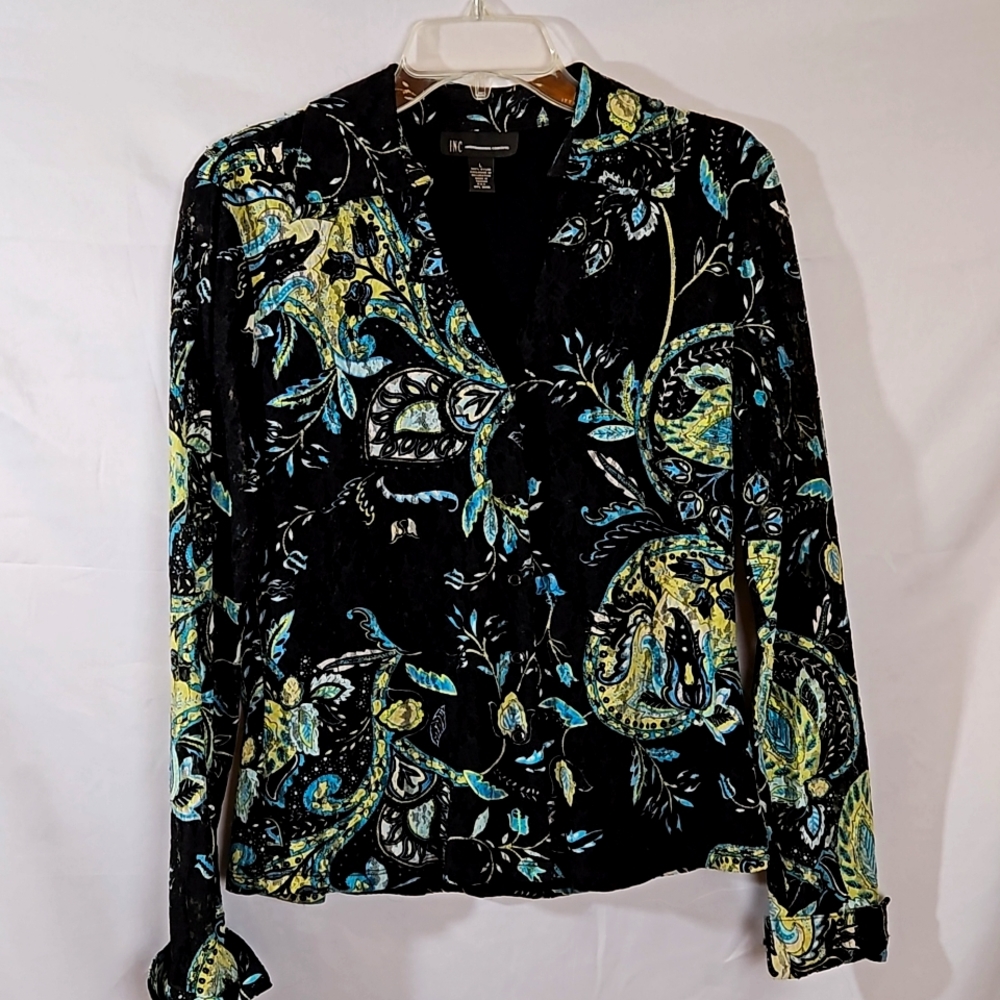 I.N.C International  long sleeve button down blouse